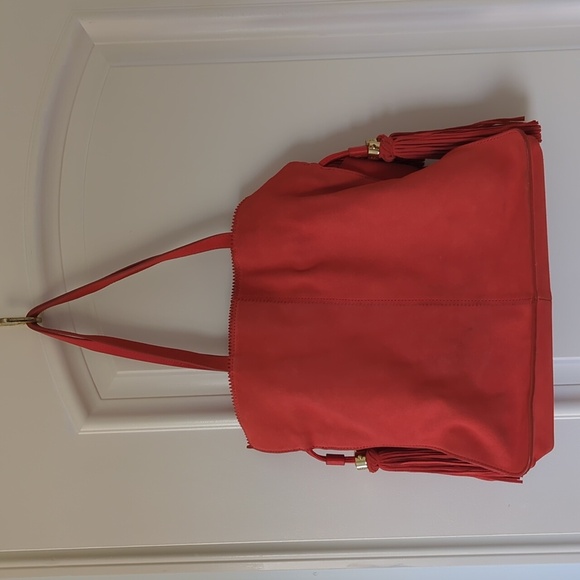 C. Wonder Handbags - C. Wonder Orange Leather Tote Bag